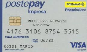 esempio carta postepay impresa