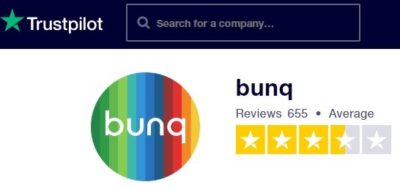 valutazione bunq trustpilot marzo 2020