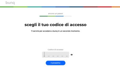 step 3 registrazione bunq