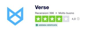 screenshot di trustpilot sulle 4 stelle delle recensioni